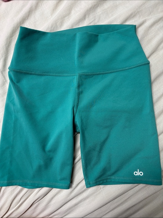 ALO Yoga Pants - ALO Yoga Teal High-Waist Bike Shorts